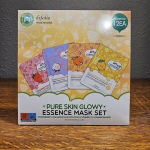 Esfolio Pure Skin Glowy Essence Mask Set - Assorted Colors Variety 12 Pack